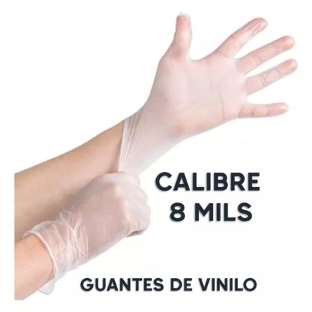 Guantes de vinilo transparentes sin látex