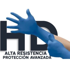 Guantes de Nitrilo HD de alta resistencia color azul