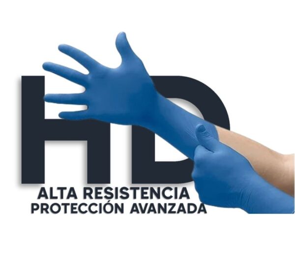 Guantes de Nitrilo HD de alta resistencia color azul