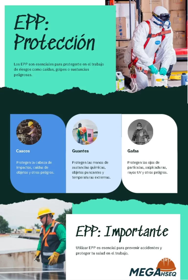 qué es un EPP Equipos de protección personal, incluyendo guantes y botas de seguridad.